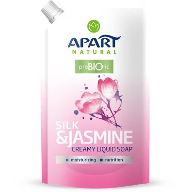 Apart Natural Prebiotic kremowe mydło w płynie Silk & Jasmine wkład uzupełniający 400 ml