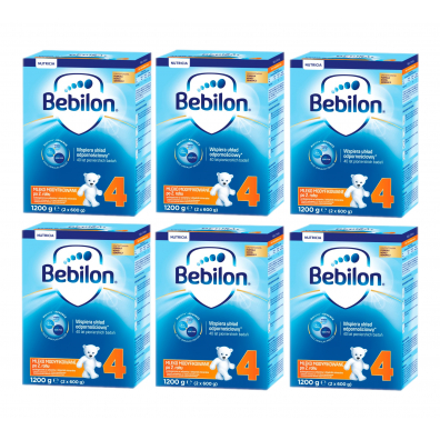 Bebilon Junior 4 z Pronutra+ Mleko modyfikowane powyej 2. roku ycia Zestaw 6 x 1,2 kg