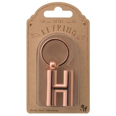 If Metalowy brelok do kluczy litera H Keyring