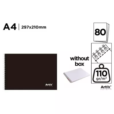 Artix Blok rysunkowy A4/80K 110g