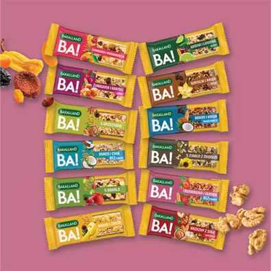 Bakalland Ba! Baton 5 zb Truskawka i Quinoa bez dodatku cukru 30 g