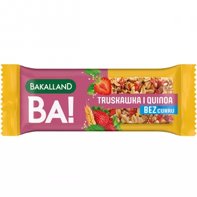 Bakalland Ba! Baton 5 zb Truskawka i Quinoa bez dodatku cukru 30 g
