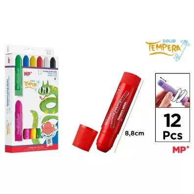Mp Main Paper Farby tempera w sztyfcie 12 kolor�w