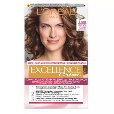 LOreal Paris Excellence Creme farba do w�os�w 6.0 Naturalny Ciemny Blond