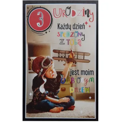 AbCard Kartka okoliczno�ciowa Urodziny 3 ch�opiec