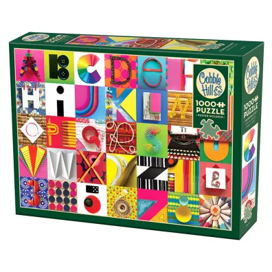 Puzzle 1000 el. Litery i cyfry Cobble Hill