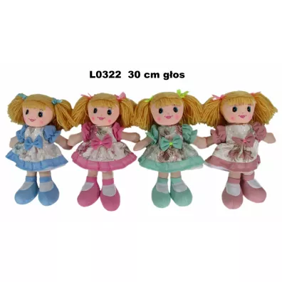 LALKA SZMACIANA Z GLOSEM 30CM XPL SA Sun-Day