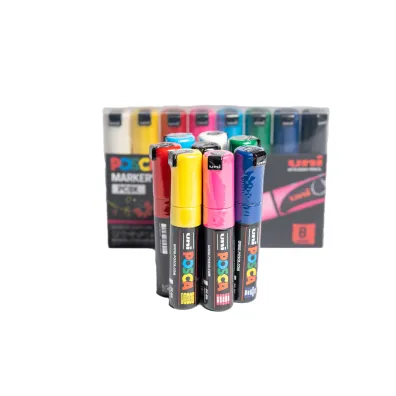 Uni Mitsubishi Pencil Markery PC-8K zestaw 8 szt.