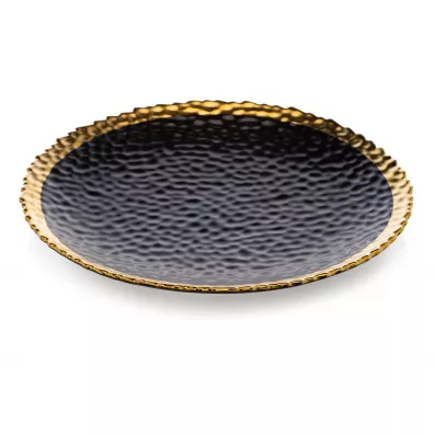 HowHomely Komplet 8 talerzy Kati Black Gold