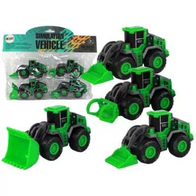 Zestaw pojazd�w farmerskich traktory zielone 4el LeanToys