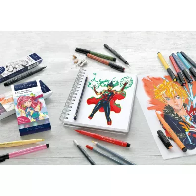 Faber-Castell Pitt artist pen manga etui shojo 6 szt.