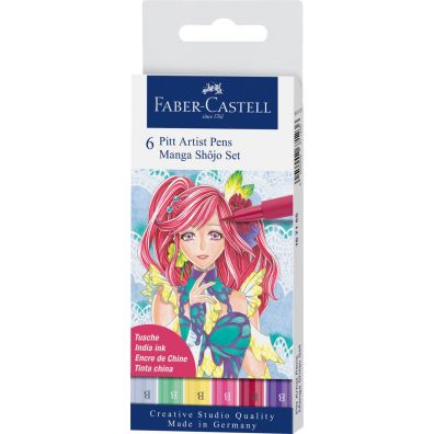 Фото - Фломастер Faber-Castell Pitt artist pen manga etui shojo 6 szt. 