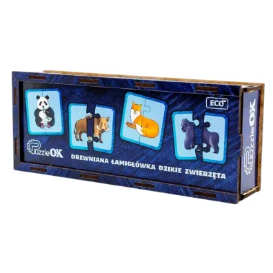 Puzzle drewniane �amig��wka dzikie zwierz�ta PuzzleOK