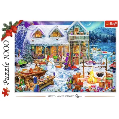 Puzzle 1000 el. XMAS Zimowy czas Trefl