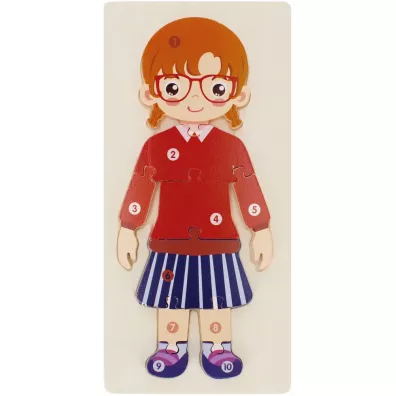 Puzzle Uk�adanka drewniana 10 el. Dziewczynka Mega Creative