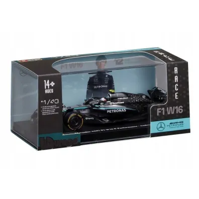Bburago model 1:43 bolid f1 mercedes amg w16 2025 kimi antonelli 18-38238