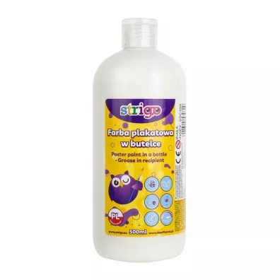 Strigo Farba plakatowa w butelce bia�a 500 ml