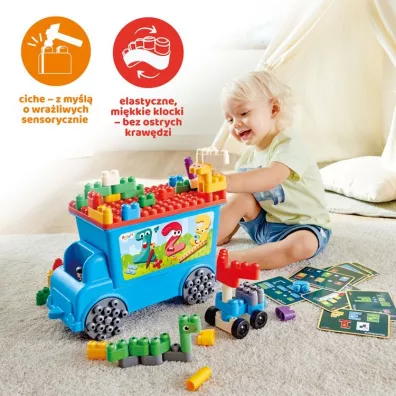 Klocki konstrukcyjne w aucie, Licz i baw si – Laweta, 114 el., 18 m+