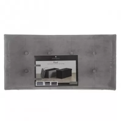 Atmosphera Pufa pikowana Adaline Grey 76x38 cm