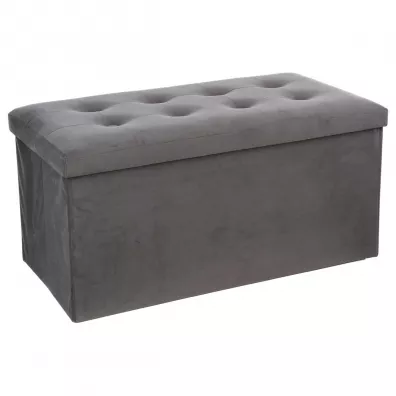 Atmosphera Pufa pikowana Adaline Grey 76x38 cm
