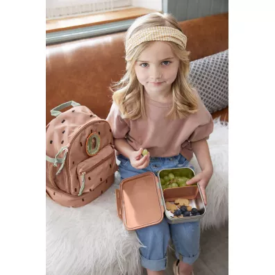 Lassig Lunchbox ze stali nierdzewnej Happy Prints karmelowy
