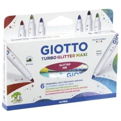 Fila Markery z brokatem - Giotto Turbo Glitter Maxi 6 szt.