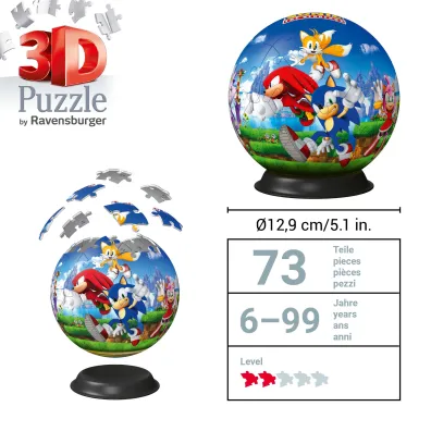 Puzzle 3D 72 el. Kula: Sonic Ravensburger