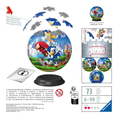 Puzzle 3D 72 el. Kula: Sonic Ravensburger