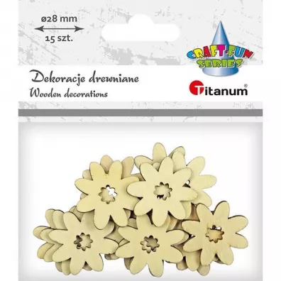 Titanum Drewniane kwiaty 28 mm