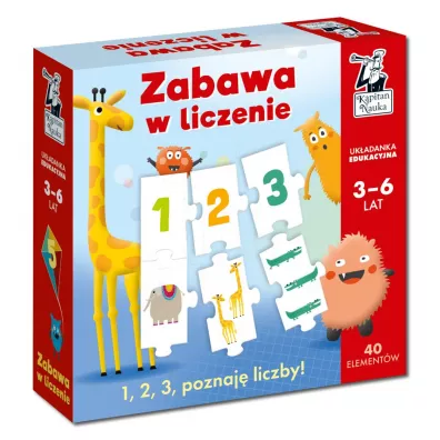 Zabawa w liczenie. Ukadanka edukacyjna. 1, 2, 3, poznaj liczby! Edgard