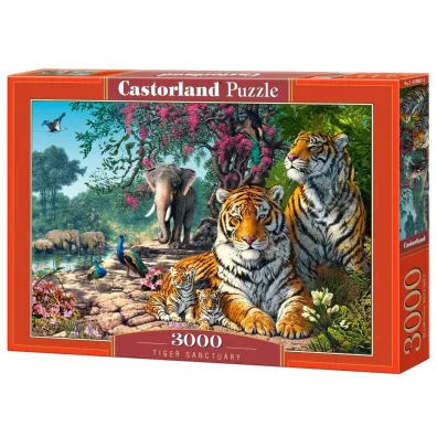 Puzzle 3000 el. Tiger Sanctuary Castorland