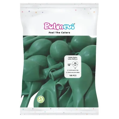GoParty Balony lateksowe Pastel zielone 30cm 100 szt
