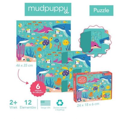 Puzzle z okienkami Przyjcie w oceanie 2+ Mudpuppy