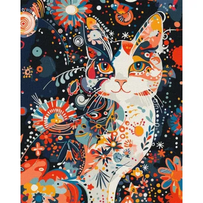 Ideyka Malowanie po numerach - Wdzi�czny kotek 40x50cm