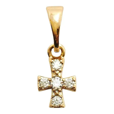 Zawieszka Krzy�yk z Cyrkoniami 10x6mm
