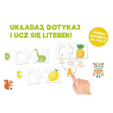 Puzzle sensoryczne. Literki. Kapitan Nauka Edgard