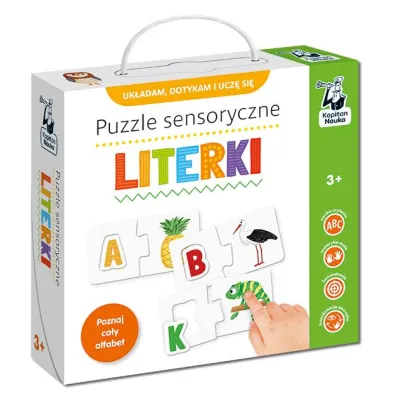 Puzzle sensoryczne. Literki. Kapitan Nauka Edgard