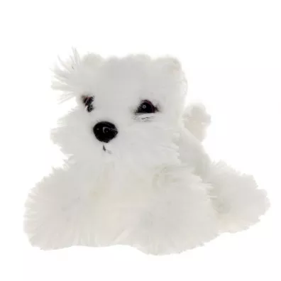 Pies siedz�cy bia�y 13cm Beppe