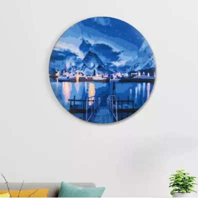 Twoje Hobby Malowanie po numerach okr�g�e - Nocny widok 40cm