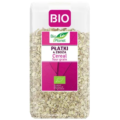 Bio Planet P�atki 4 zbo�a (orkisz, owies, j�czmie�, �yto) 600 g Bio
