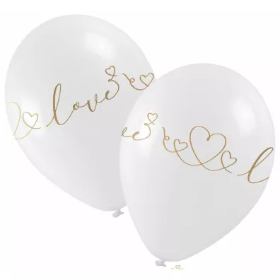Arpex Balony dekoracyjne z�oty nadruk Love 5 szt.