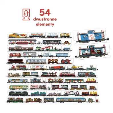 Puzzle dwustronne 54 el. Pocigi Bright Junior Media