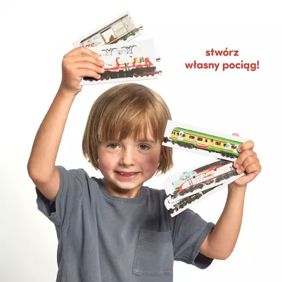 Puzzle dwustronne 54 el. Pocigi Bright Junior Media