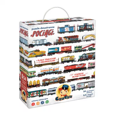 Puzzle dwustronne 54 el. Pocigi Bright Junior Media
