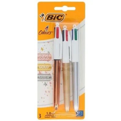 D�ugopis 4 Colors Shine mix 3 szt BIC