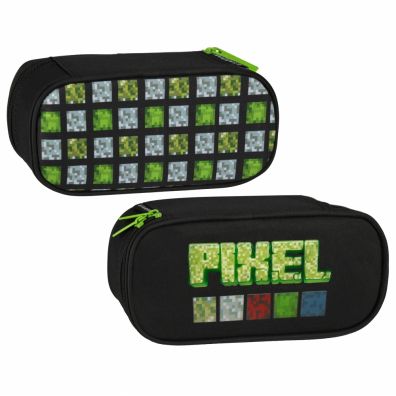 Zdjęcia - Piórnik Starpak  saszetka 1 zamek Pixel zielony 