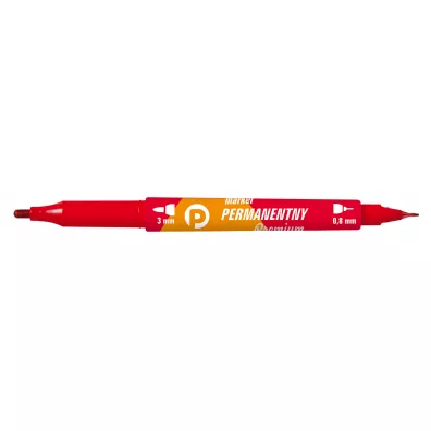 Tetis Marker permanentny premium 2 kocwki KM 501-C2 3 mm czerwony