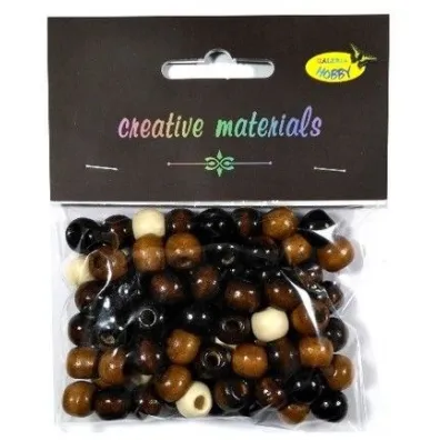 Galeria Hobby Koraliki drewniane mix 10 mm, 25g