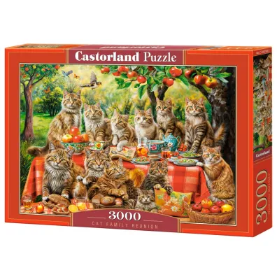 Puzzle 3000 Cat Family Reunion Castorland