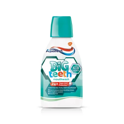 Aquafresh Big Teeth Moutwash p�yn do p�ukania jamy ustnej dla dzieci Mint 300 ml